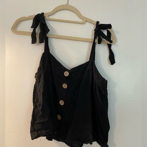 Black Button Tank